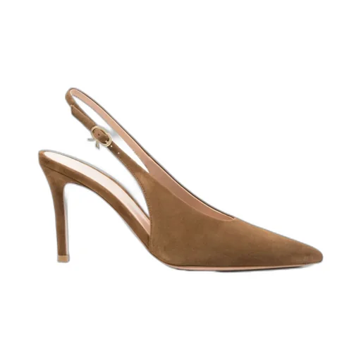 Gianvito Rossi Robbie Pointed Toe Slingback Pumps