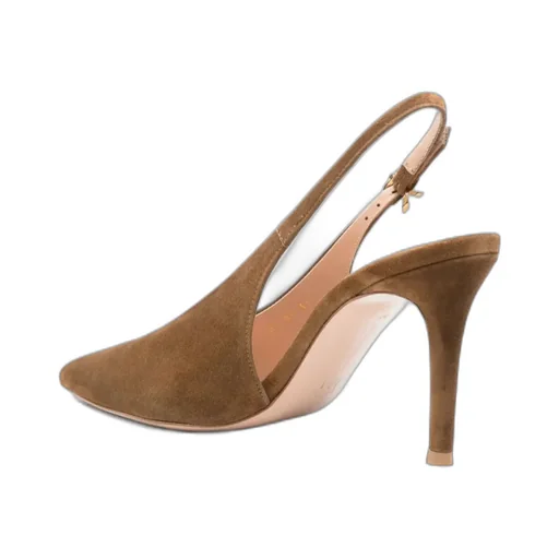 Gianvito Rossi Robbie Pointed Toe Slingback Pumps