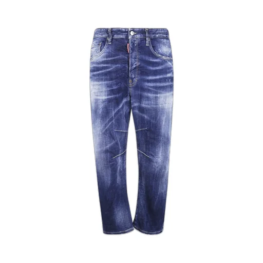 Faded-Effect Five-Pocket Jeans