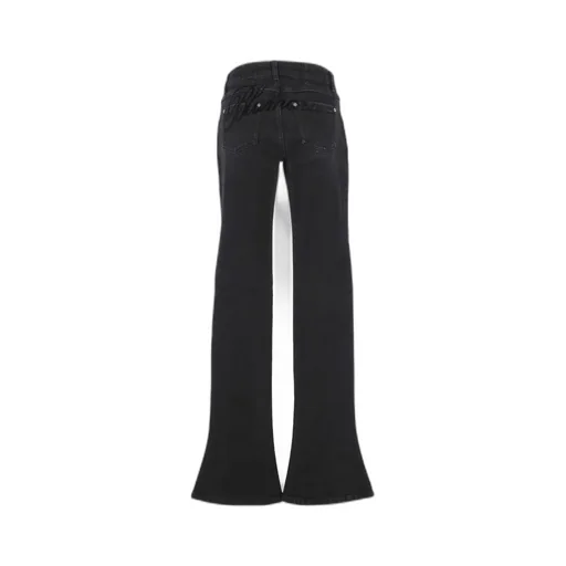 Blumarine Logo Printed Flared Jeans