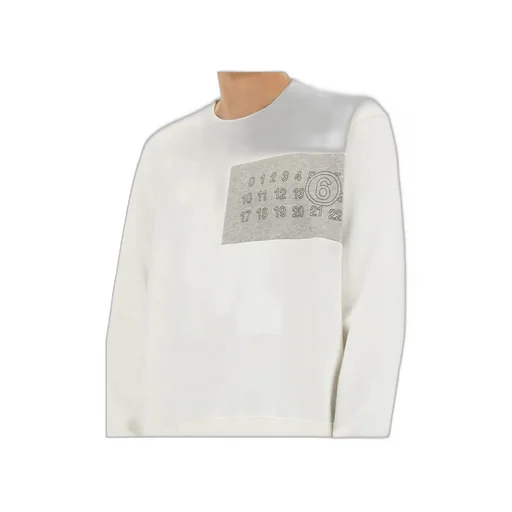 Mm6 Maison Margiela Logo Detailed Crewneck Sweatshirt