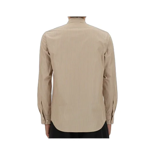 Dries Van Noten Pinstriped Curved Hem Shirt