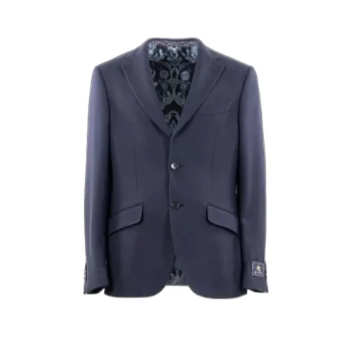Notched Patterned Blazer