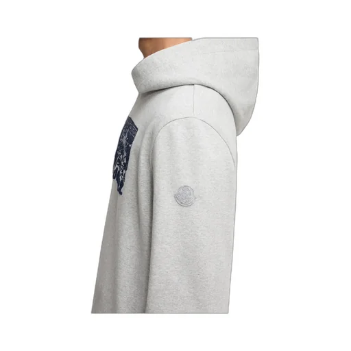 Embroidered Mountain Logo Cotton Hoodie