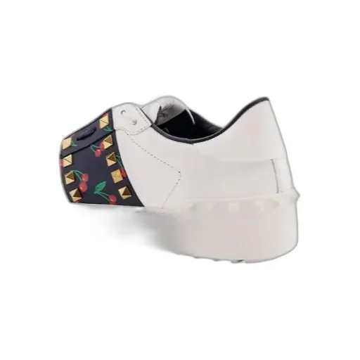 Valentino Garavani Rockstud Cherry Printed Lace-Up Sneakers