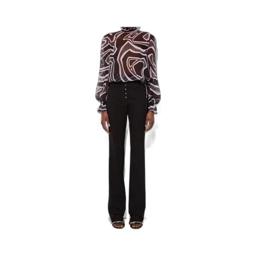 Labirinto Print Balloon-Sleeves Blouse