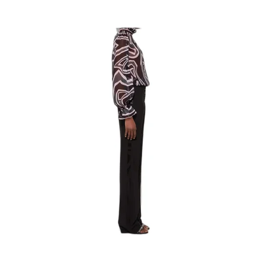 Labirinto Print Balloon-Sleeves Blouse
