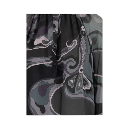Pucci Orchidee Print Ruffled Blouse