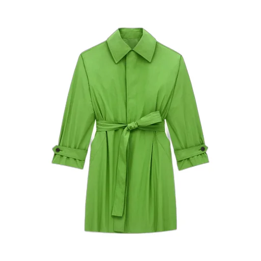 Saint Laurent Belted Long-Sleeved Car Coat