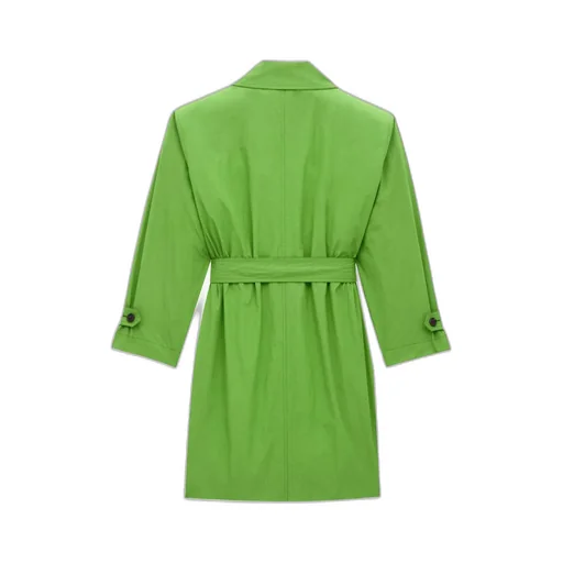 Saint Laurent Belted Long-Sleeved Car Coat