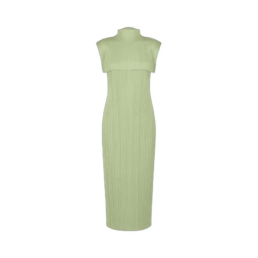 Pleated Sleeveless Dress