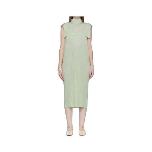 Pleated Sleeveless Dress