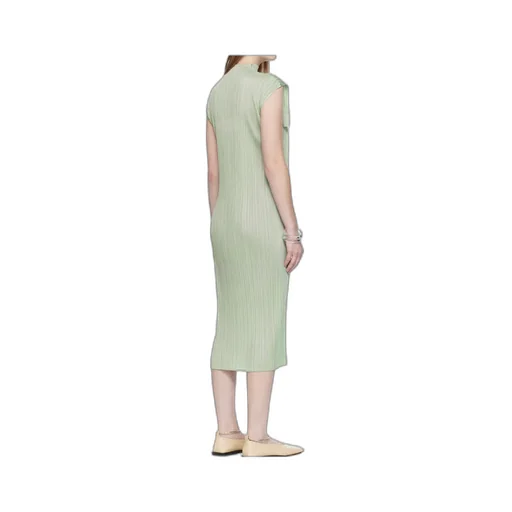 Pleated Sleeveless Dress