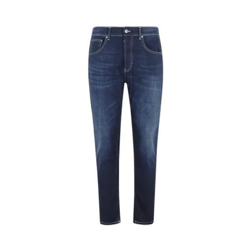 Faded-Wash Cotton Jeans