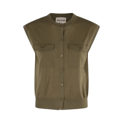 Button Sleeveless Vest