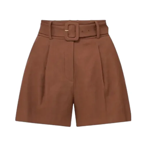 Veronica Beard Piper Stretch-Linen Short In Light Chicory