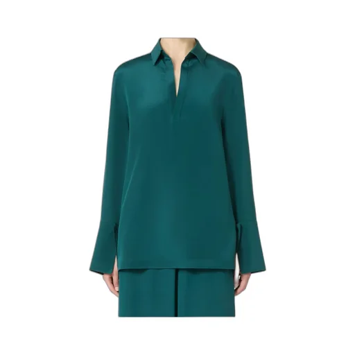 Stretch Silk Cady Blouse