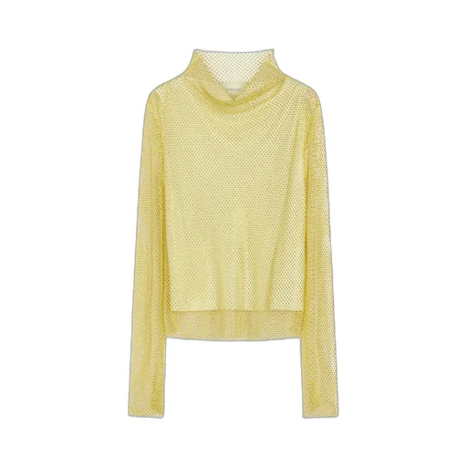 Mesh T-Shirt With Rhinestones