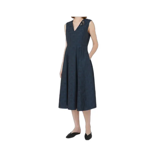 Flared Jacquard Dress