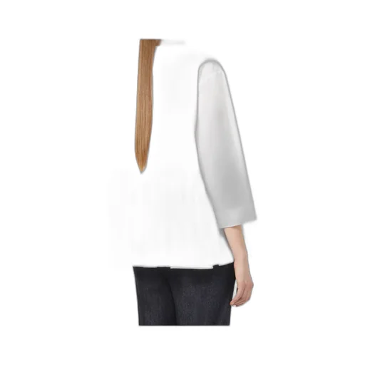 Flounce-Detail Washed Cotton Shirt
