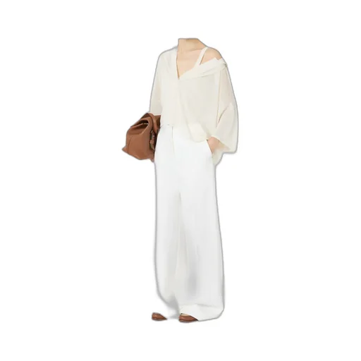 Loose Cotton And Viscose Jumper