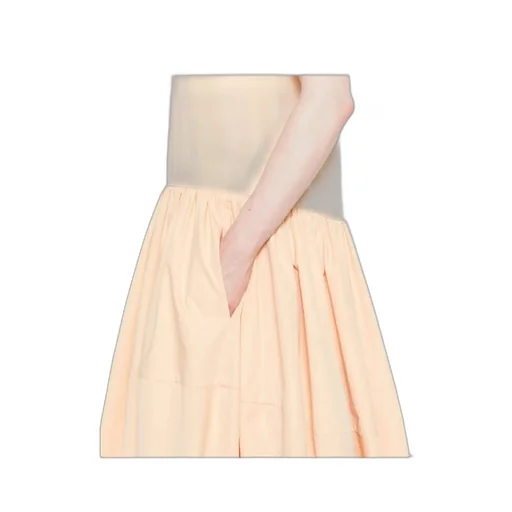 Cotton Poplin Crew-Neck Dress