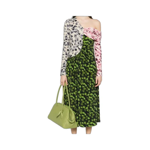 One Shoulder Print Dress