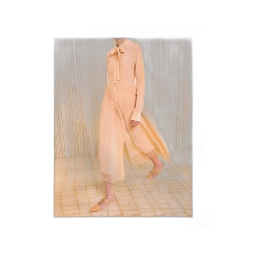 Aviana Long Sleeve Pleated Shirt Dress