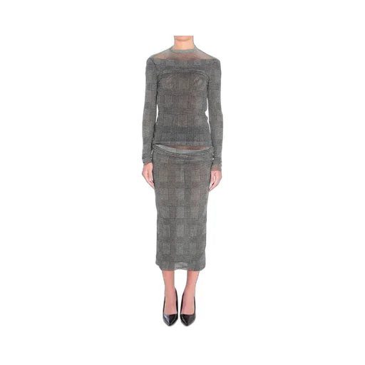 Houndstooth Strapless Mini Dress
