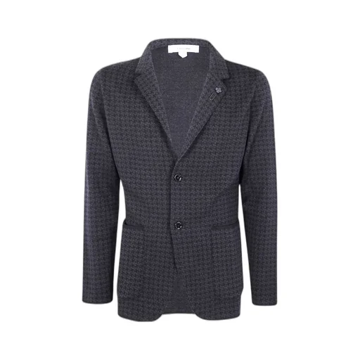 Houndstooth Three-Button Jacket