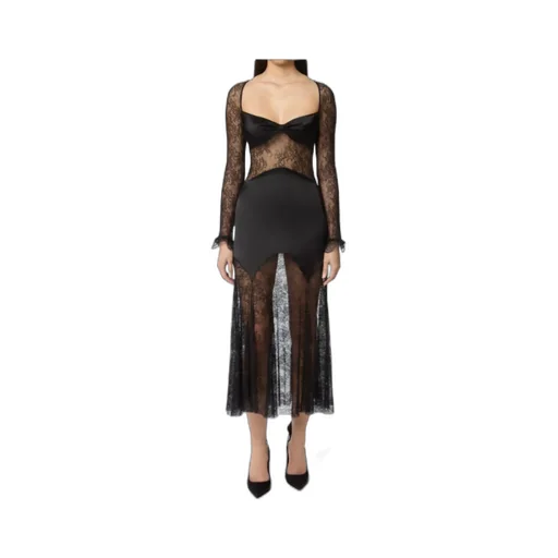 Nina Ricci Long Open Neck Lace Dress