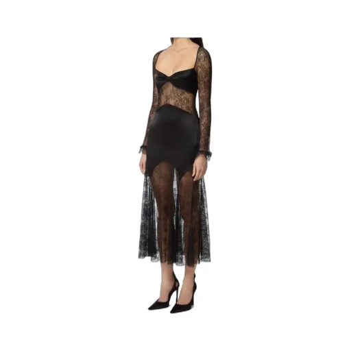 Nina Ricci Long Open Neck Lace Dress