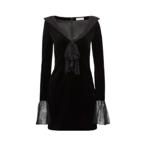 Nina Ricci Bow Embellished Velvet Mini Dress
