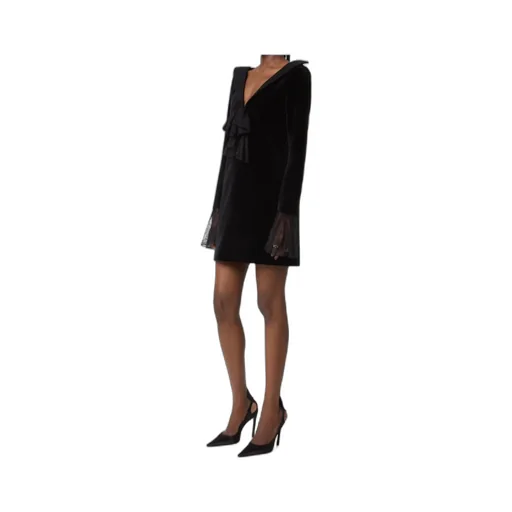 Nina Ricci Bow Embellished Velvet Mini Dress