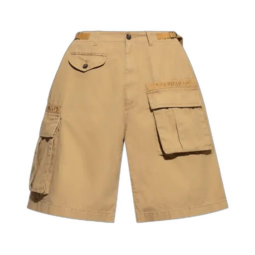 Cargo-Pocket Logo-Plaque Shorts
