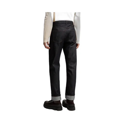 Moncler Logo Patch Straight Leg Pants