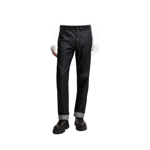 Moncler Logo Patch Straight Leg Pants