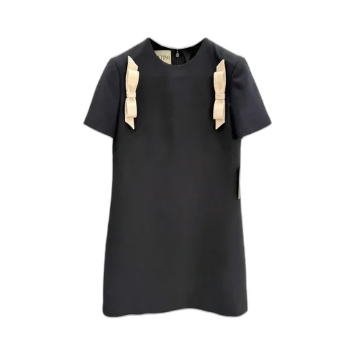 Valentino Bow Detailed Crewneck Dress