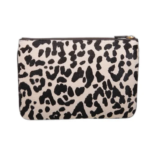 Vlogo Leopard-Print Clutch Bag
