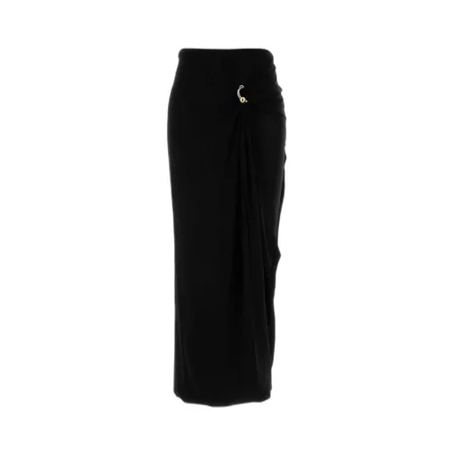 Jean Paul Gaultier Ring-Detail Draped Midi Skirt