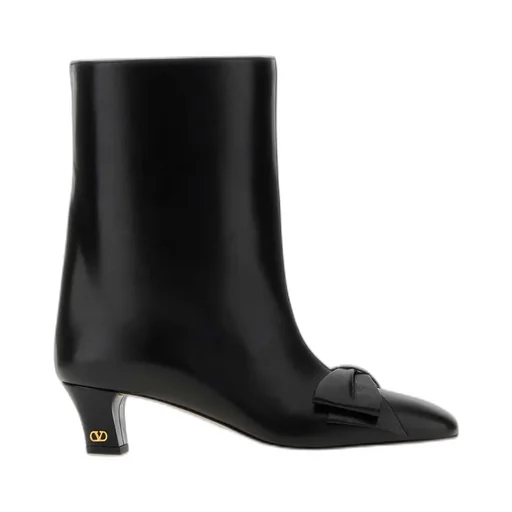 50Mm Bowow Leather Ankle Boots