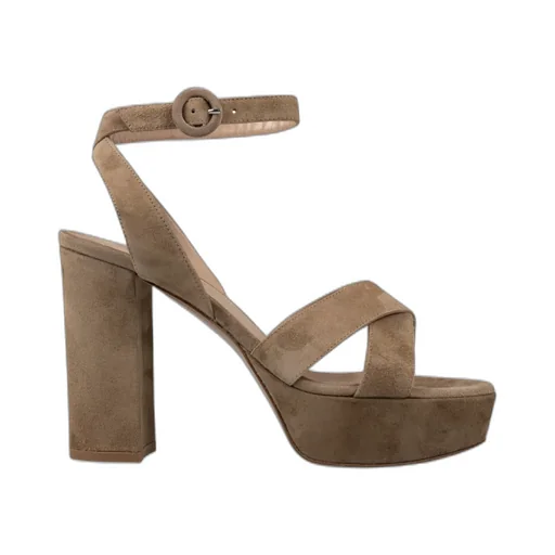 Round-Toe High-Heeled Sandals