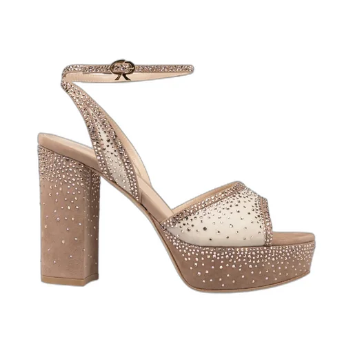 Round-Toe High-Heeled Sandals