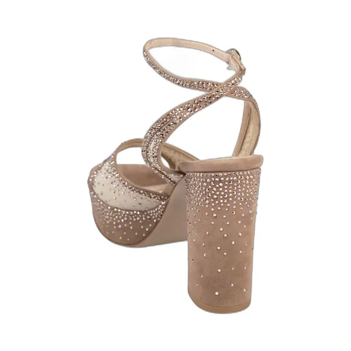 Round-Toe High-Heeled Sandals