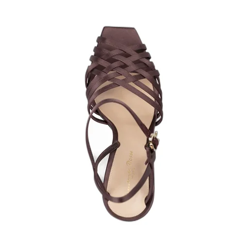 Square-Toed High-Heeled Sandals