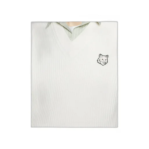 Maison Kitsun Fox Head Ribbed Vest