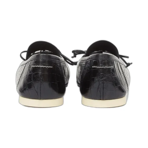 Crocodile-Embossed Ballet Flats