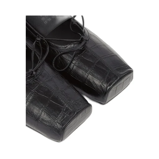 Crocodile-Embossed Ballet Flats