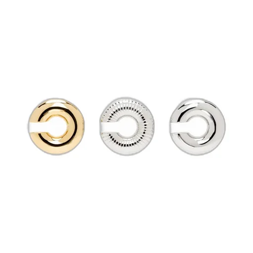 Set Of Three Solid & Fluted Ear Cuffs