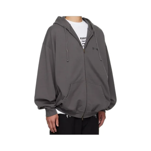 Boxing Logo Oversized Zip-Up Hoodie
